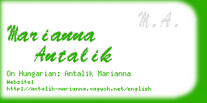 marianna antalik business card
